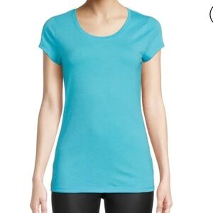 St Johns Bay Basic Tee - Blue - Petite